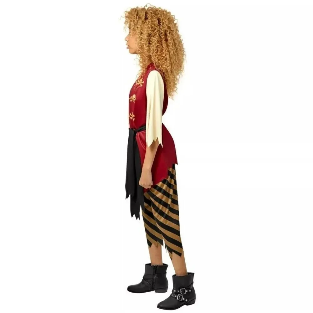 Girls Costume Fancy Pirate Costume Complete Outfit M (7-8)  NWT